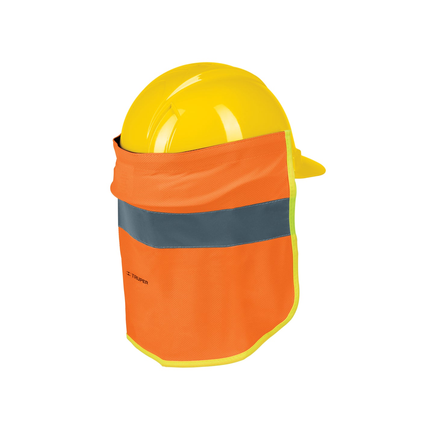 Cubrenuca para Casco Naranja con Cinta Reflejante