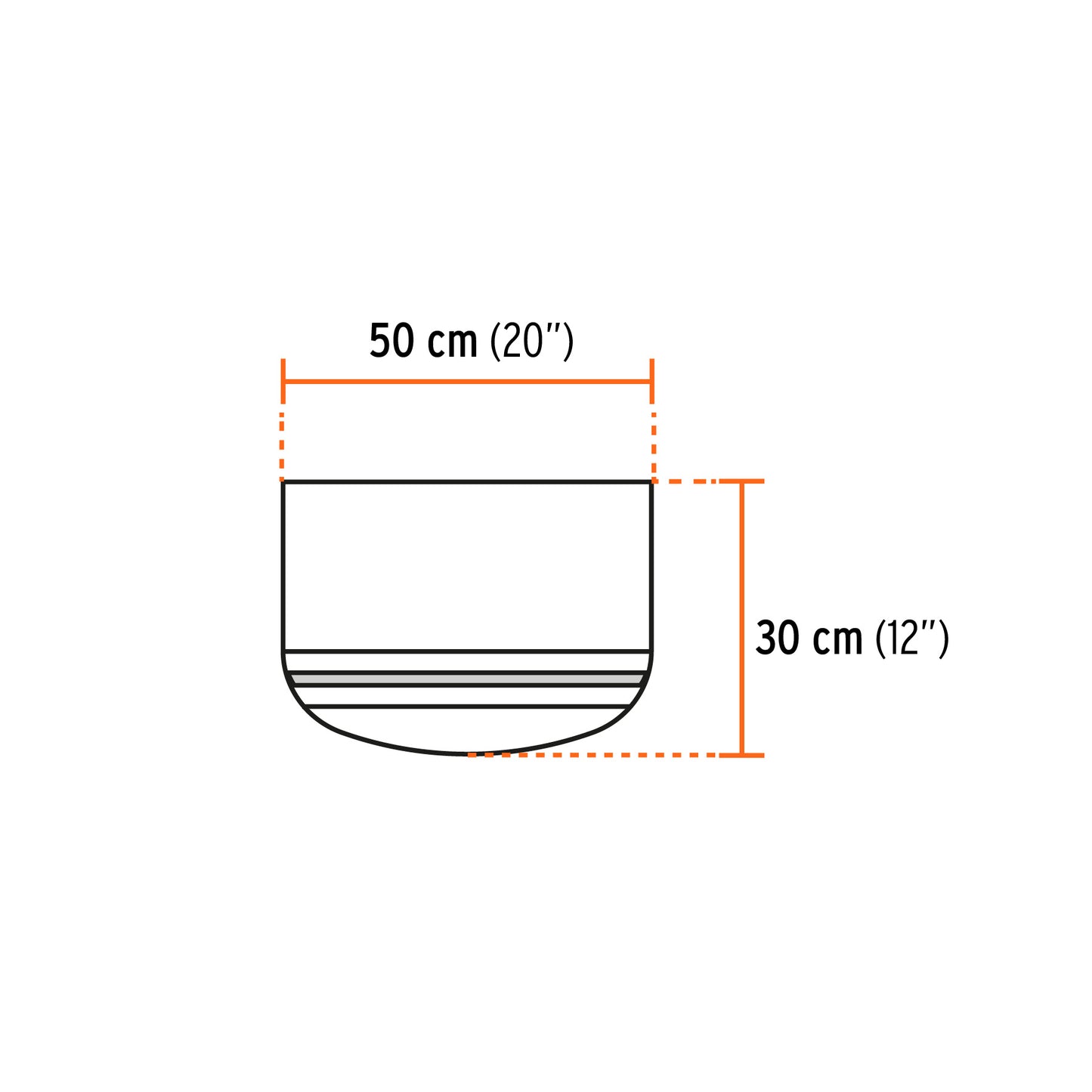 Cubrenuca para Casco Naranja con Cinta Reflejante