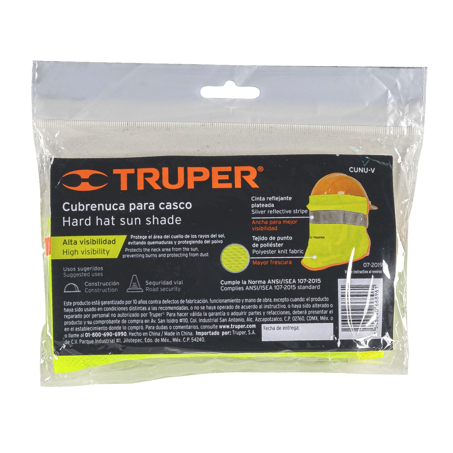 Cubrenucas para casco con reflejante