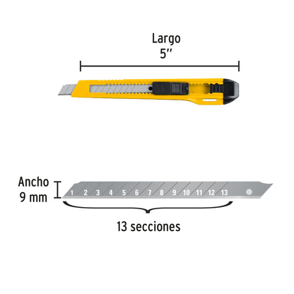 Cutter de 9 mm de plástico