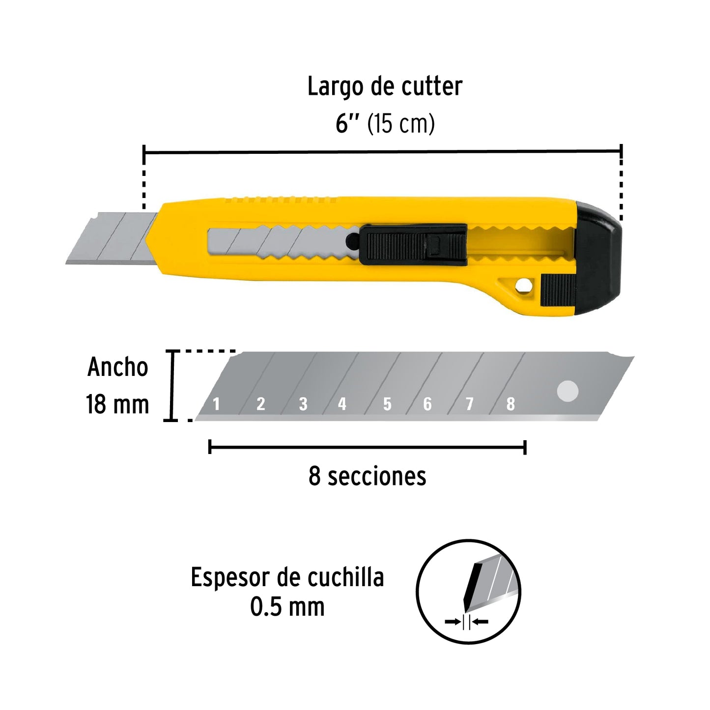 Cutter de 18 mm de plástico