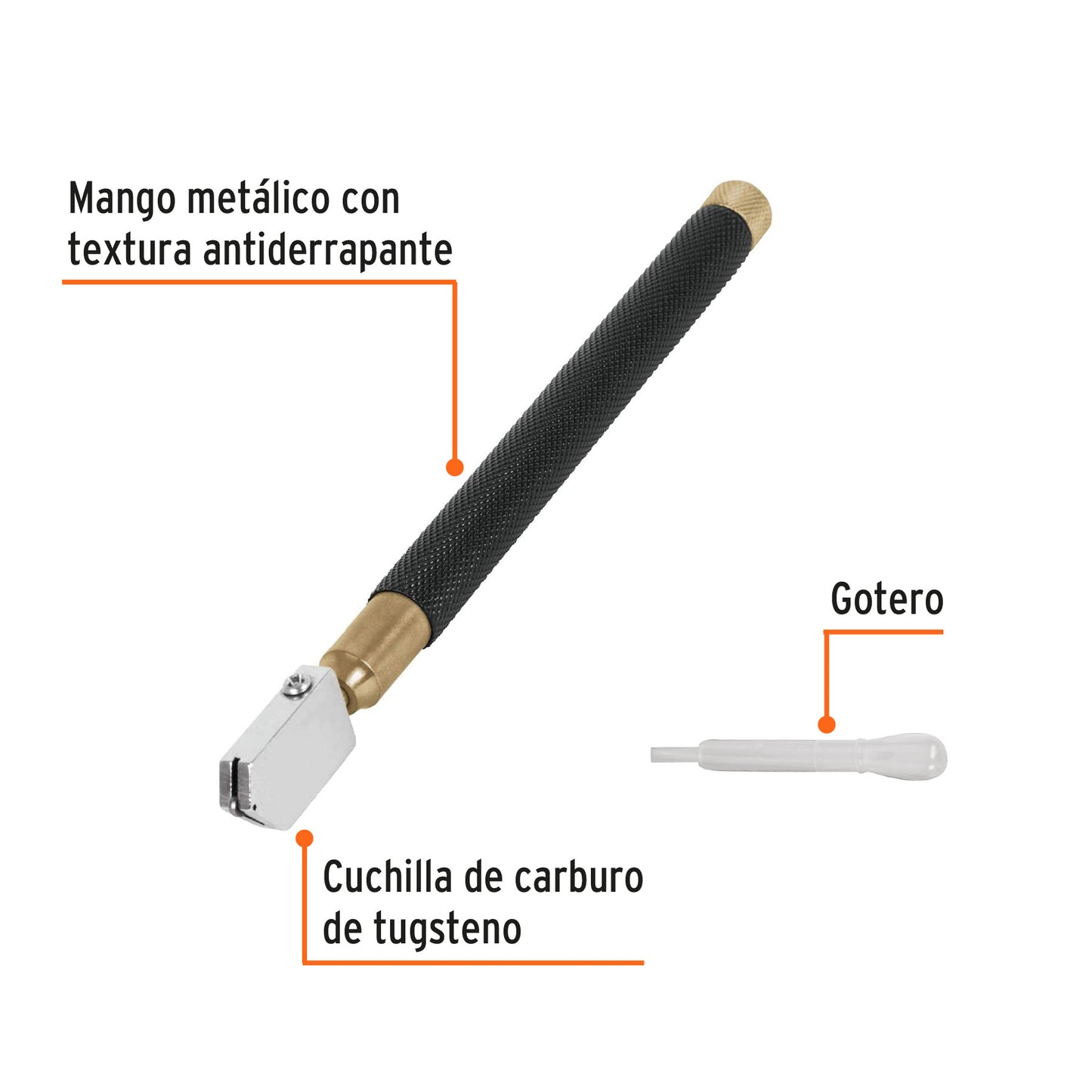 Cortador de vidrio 6 pulg. con deposito aceite