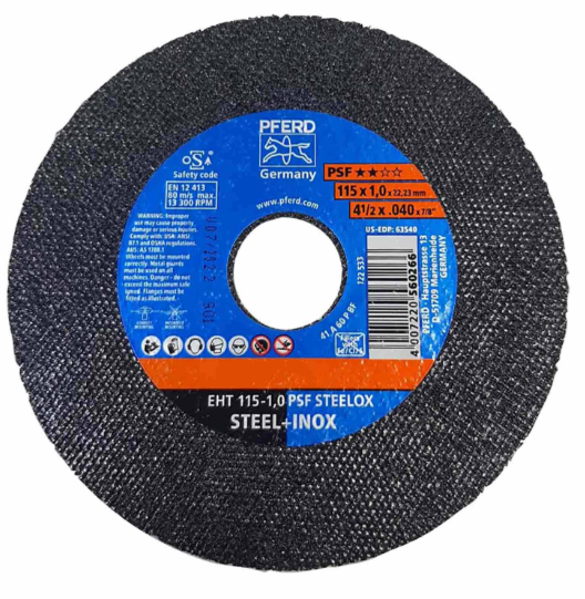 Disco de Corte para Metal e Inoxidable 114.3 mm x 1.0 mm PSF