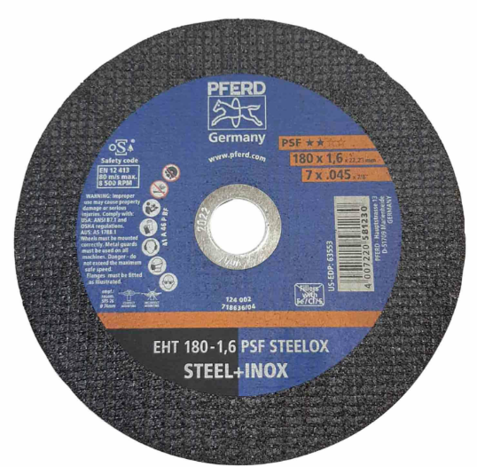 Disco de Corte para Metal e Inoxidable 177.8 mm x 1.6 mm