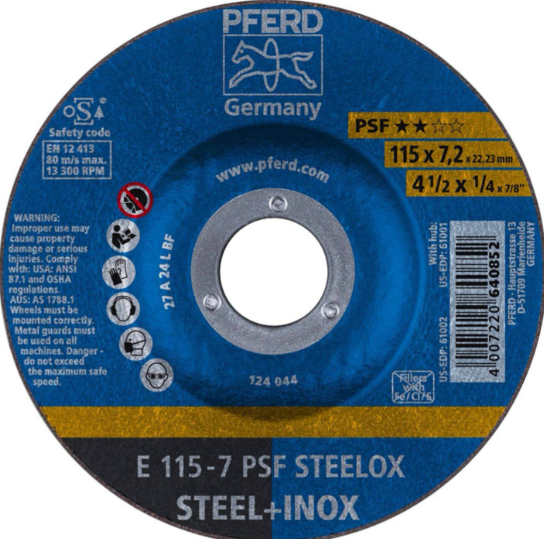 Disco de Desbaste para Metal y Acero 114.3 mm x 6.35 mm
