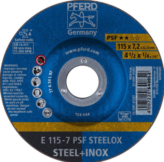 Disco de Desbaste para Metal y Acero 114.3 mm x 6.35 mm