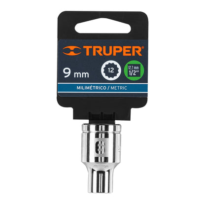 Dado 9 mm 12p cuadro 1/2pulg