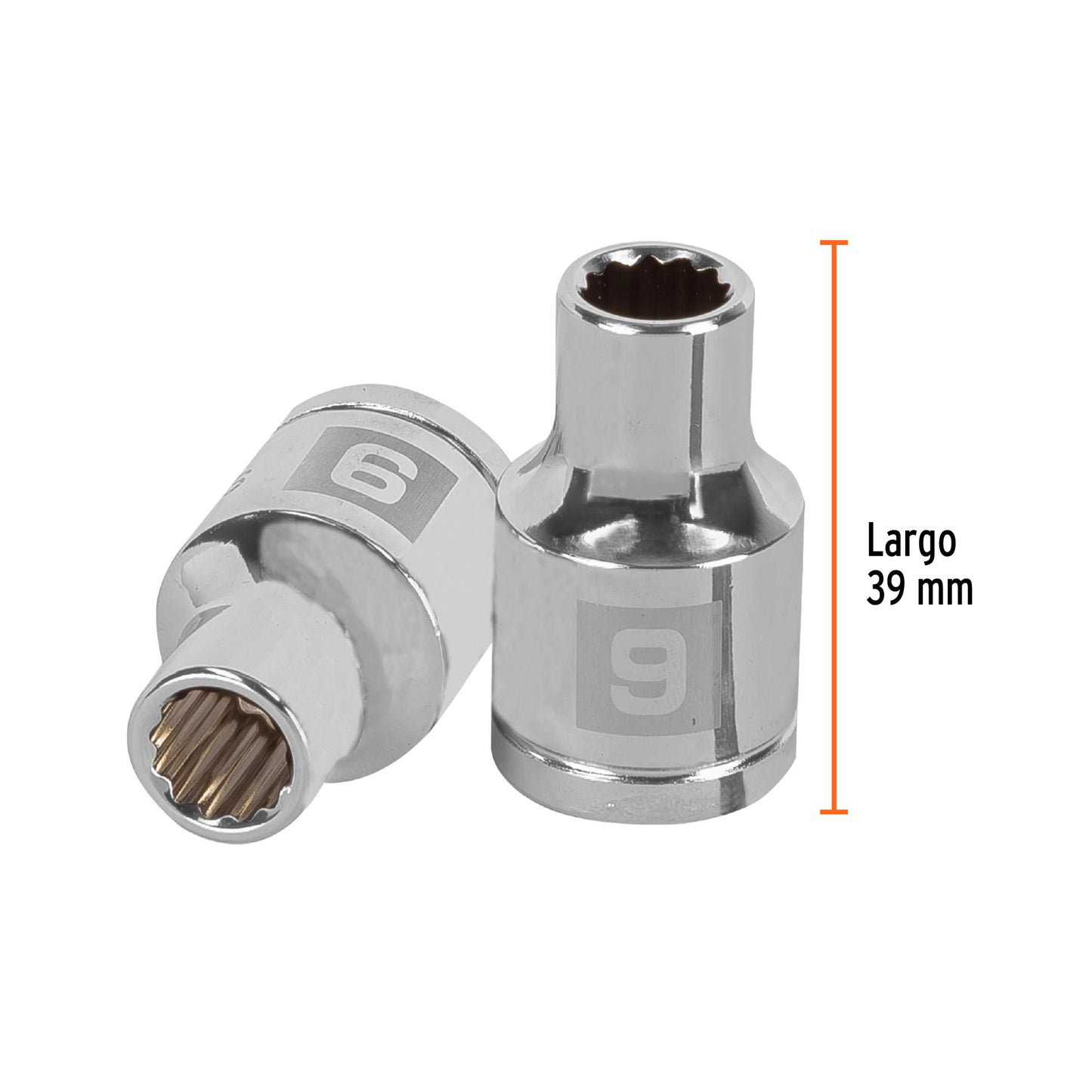 Dado 9 mm 12p cuadro 1/2pulg