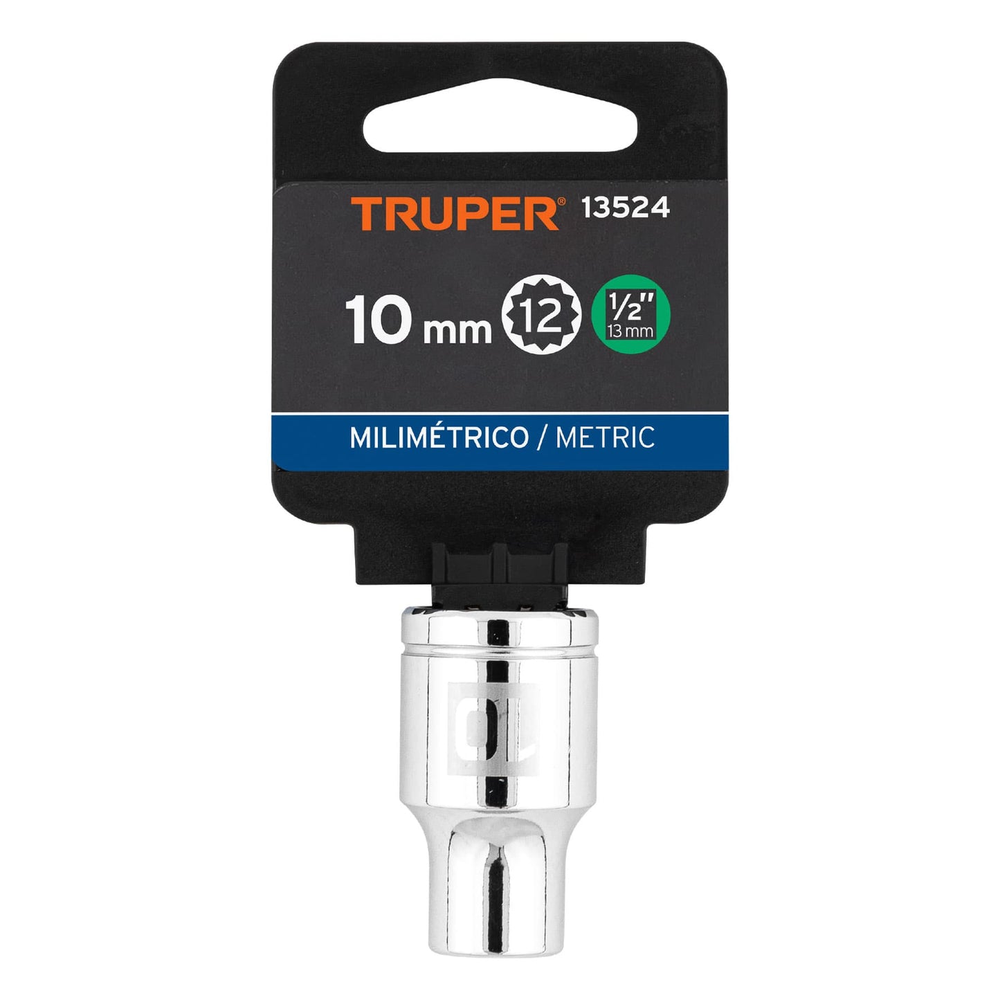 Dado 10 mm 12p cuadro 1/2pulg