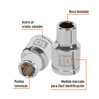 Dado 10 mm cuadro 1/2 pulg