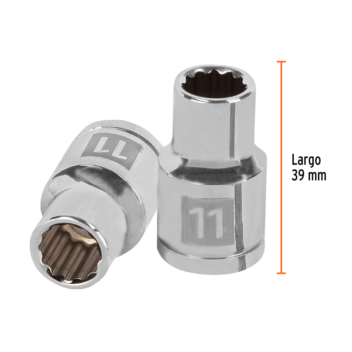 Dado 11 mm 12p cuadro 1/2pulg