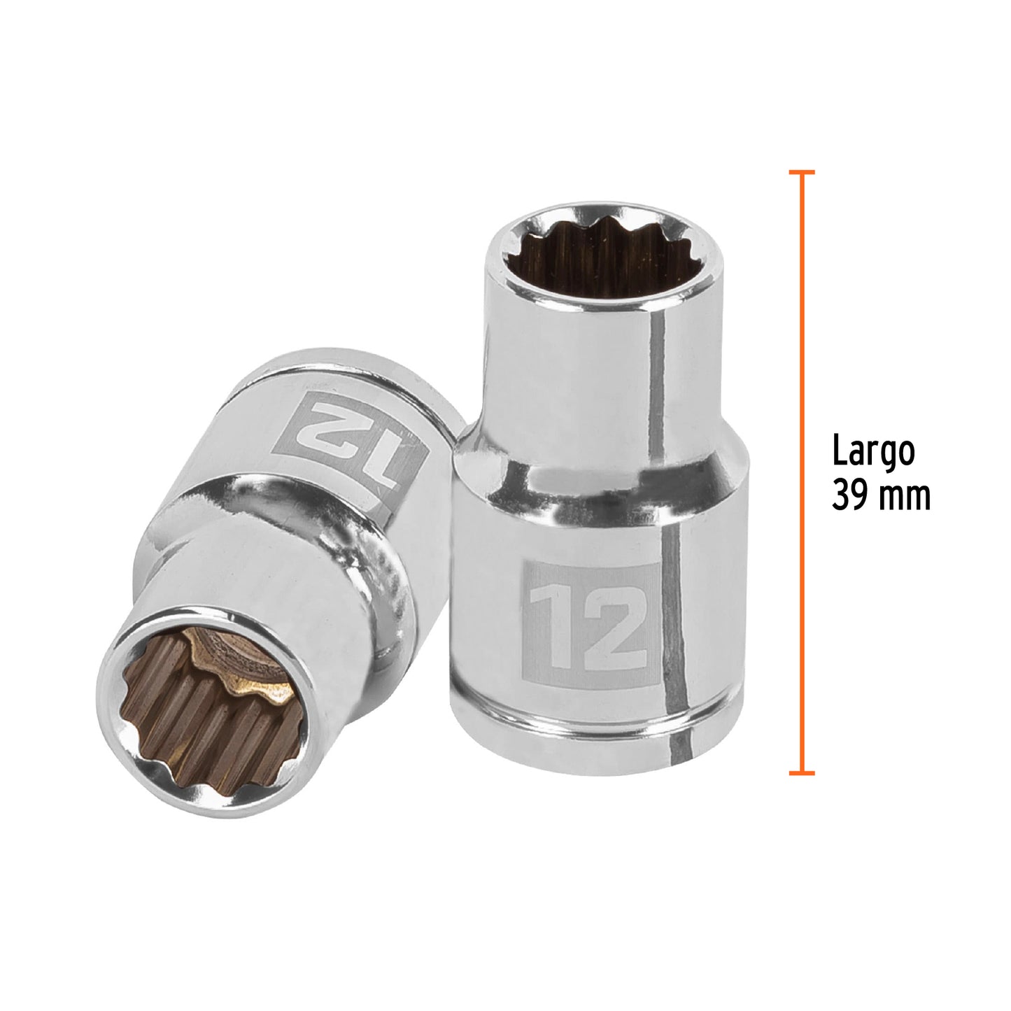 Dado 12 mm 12p cuadro 1/2pulg