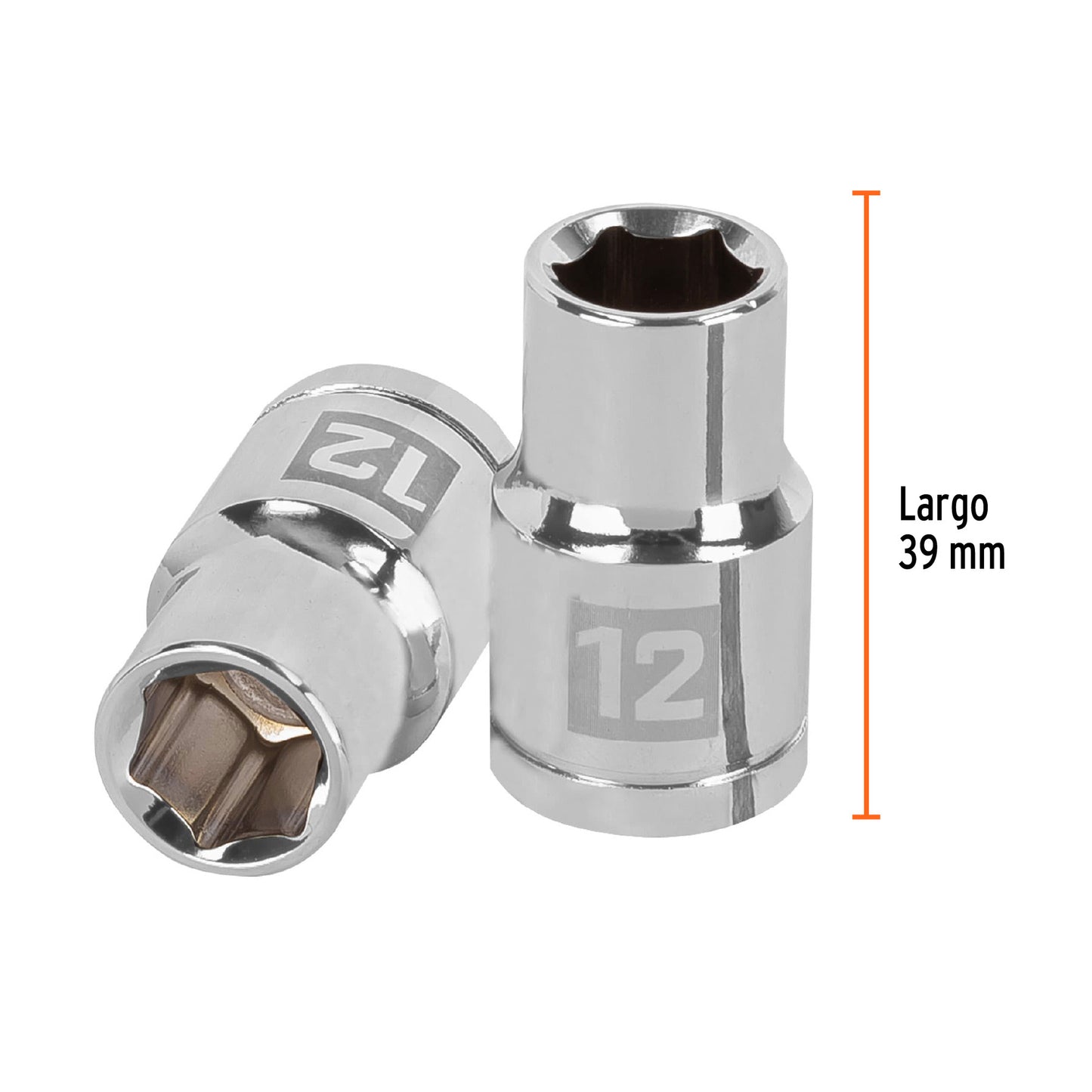 Dado 12 mm cuadro 1/2 pulg