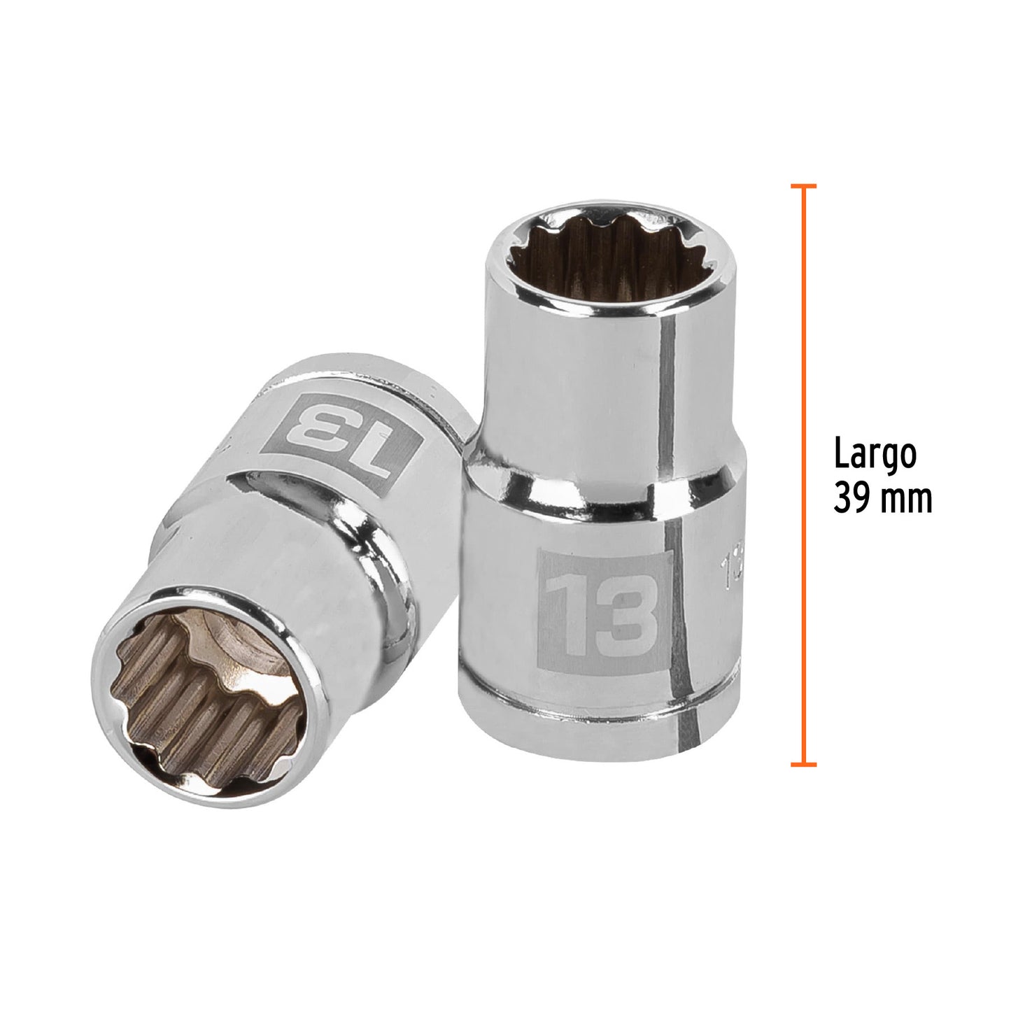 Dado 13 mm 12p cuadro 1/2pulg