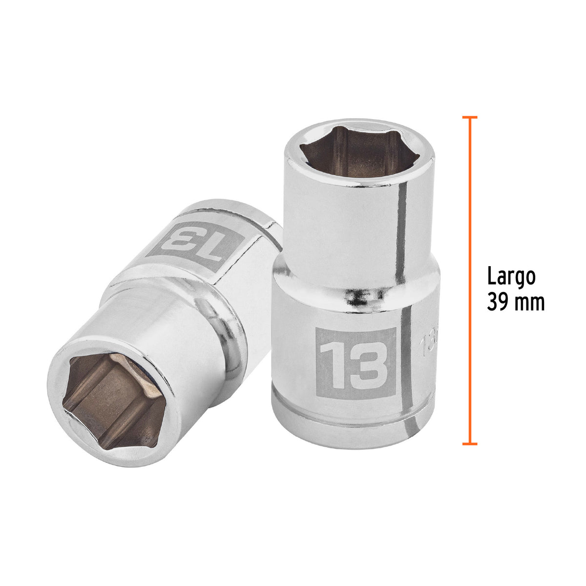 Dado 13 mm 6p cuadro 1/2pulg