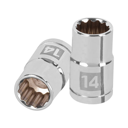 Dado 14 mm 12p cuadro 1/2pulg