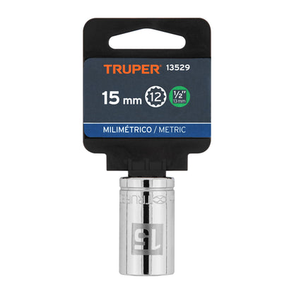 Dado 15 mm 12p cuadro 1/2pulg
