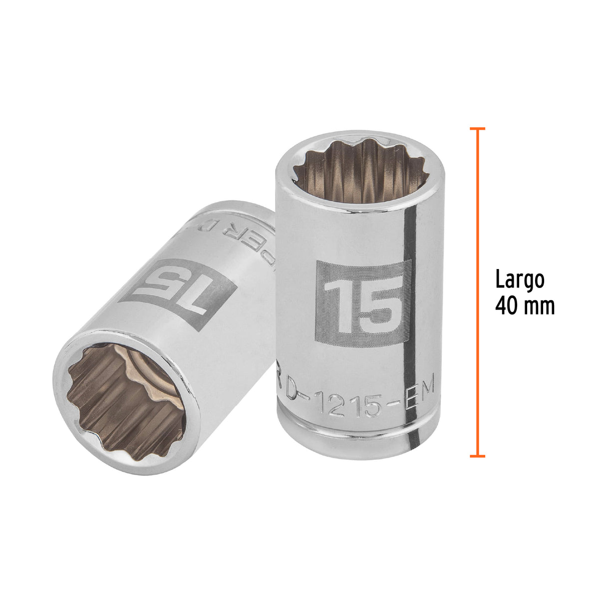 Dado 15 mm 12p cuadro 1/2pulg