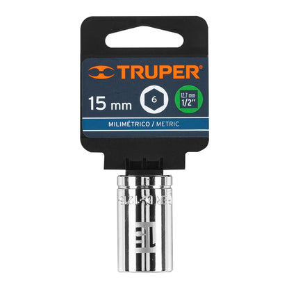 Dado 15 mm 6p cuadro 1/2pulg