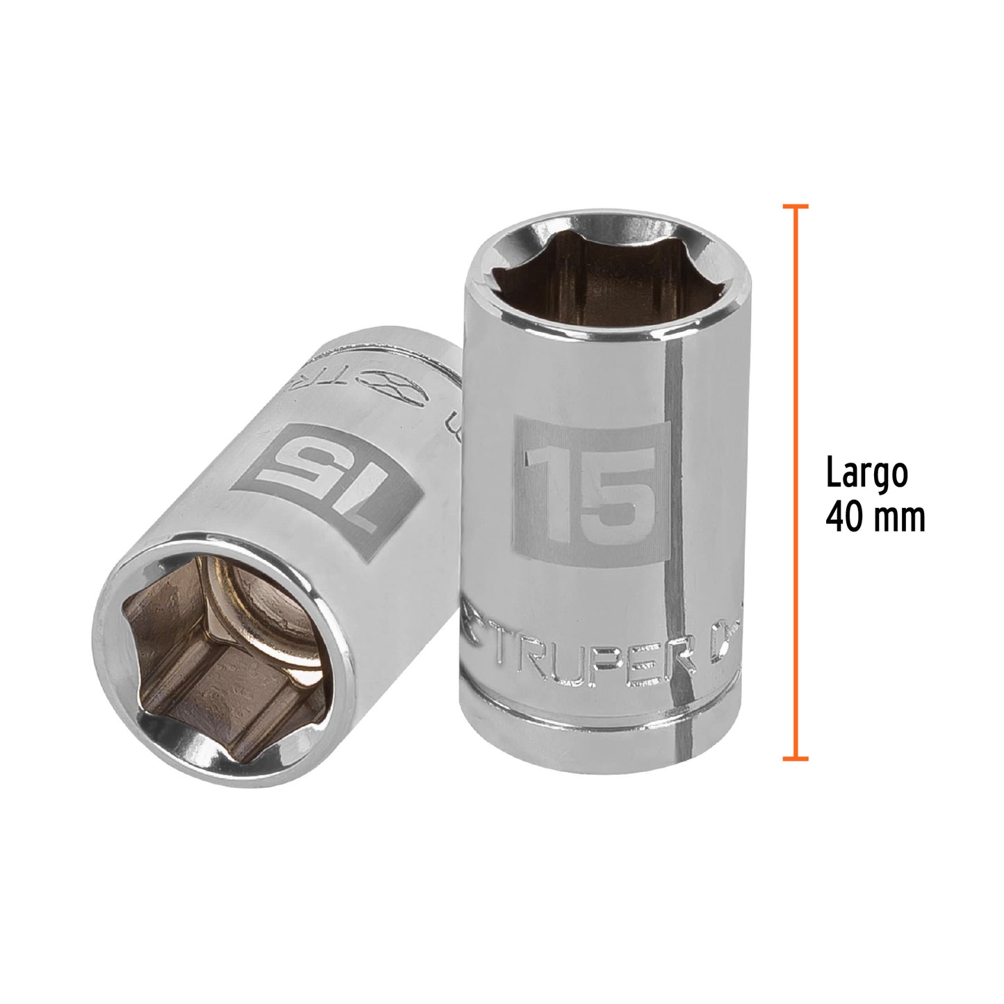 Dado 15 mm 6p cuadro 1/2pulg