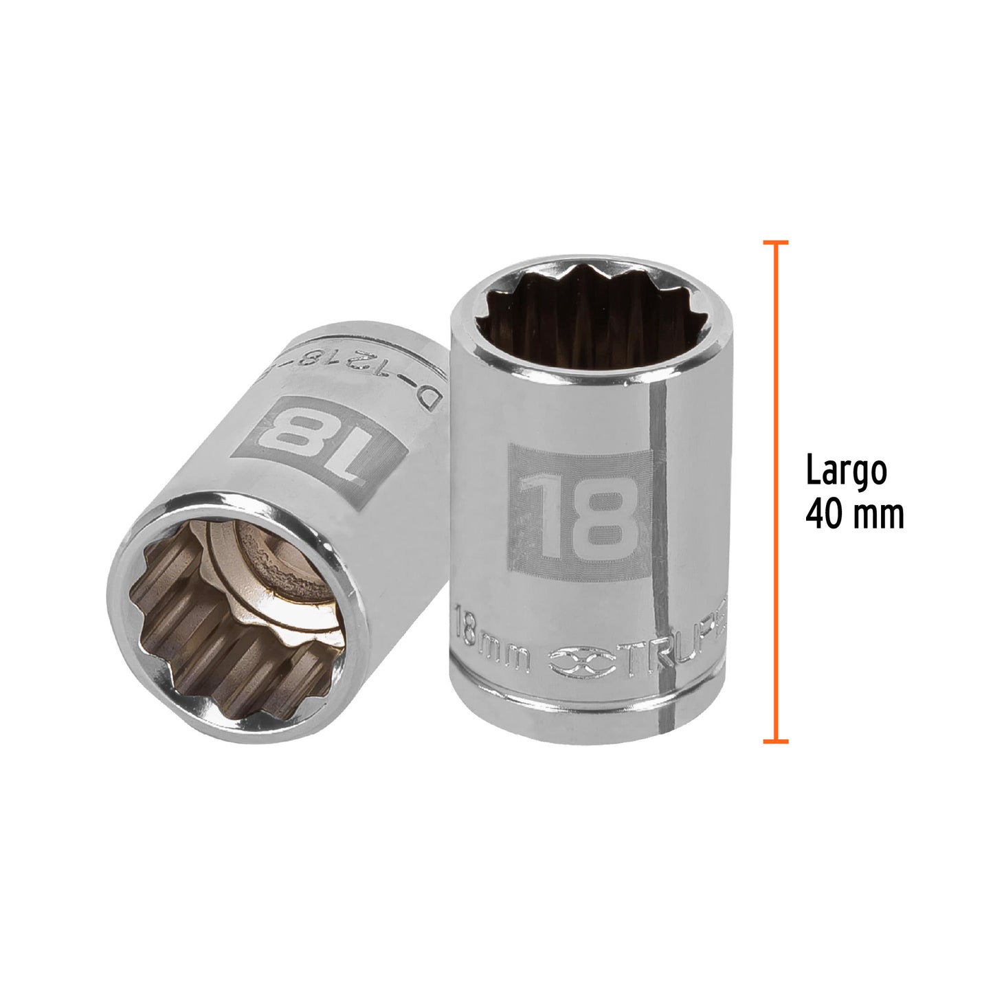 Dado 18 mm 12p cuadro 1/2pulg