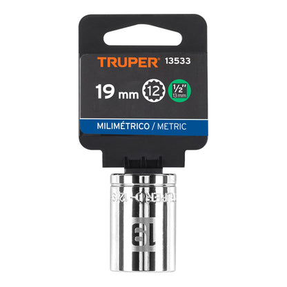 Dado 19 mm 12p cuadro 1/2pulg