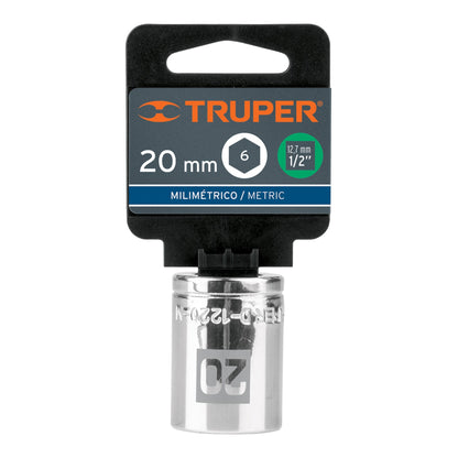 Dado 20 mm 6p cuadro 1/2pulg