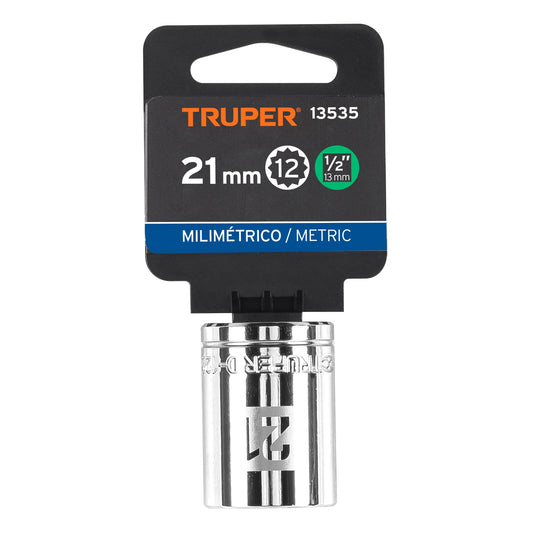 Dado 21 mm 12p cuadro 1/2pulg