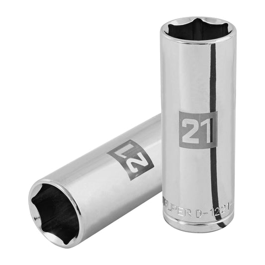 Dado largo 21 mm 6p cuadro 1/2pulg