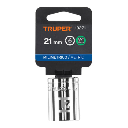 Dado 21 mm 6p cuadro 1/2pulg