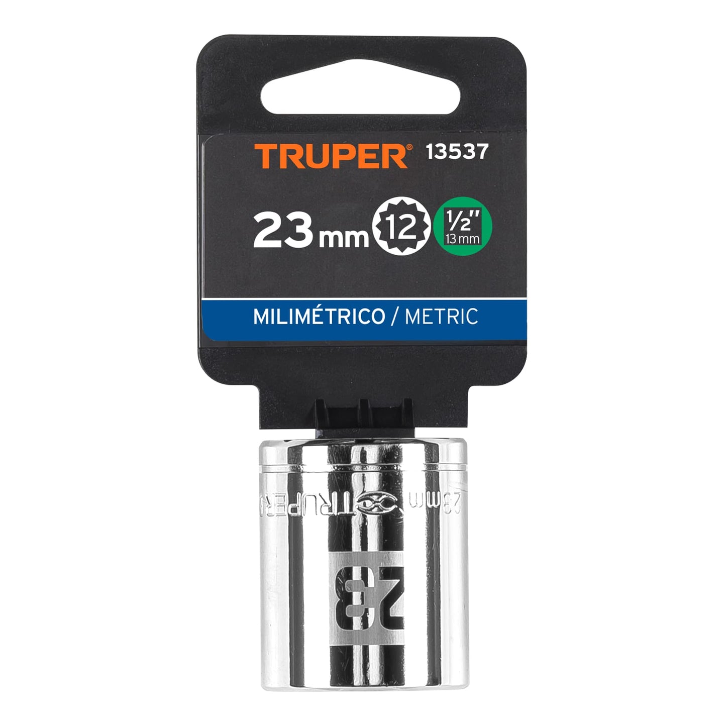 Dado 23 mm 12p cuadro 1/2pulg