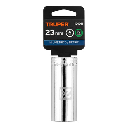 Dado largo 23 mm 6p cuadro 1/2pulg