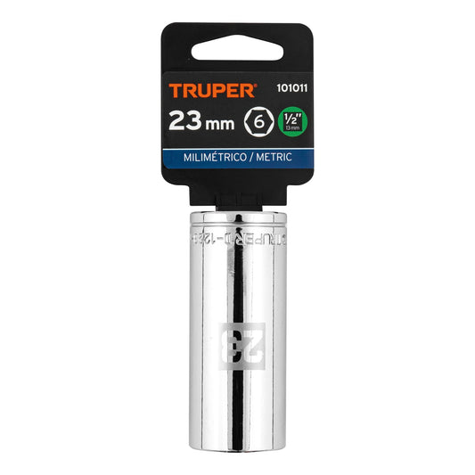 Dado largo 23 mm 6p cuadro 1/2pulg