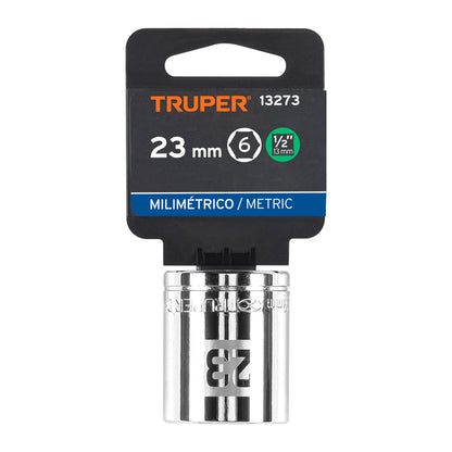 Dado 23 mm 6p cuadro 1/2pulg