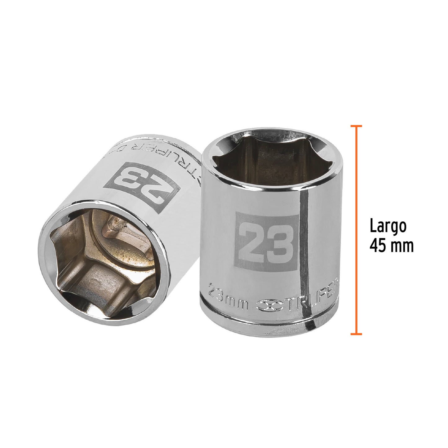 Dado 23 mm 6p cuadro 1/2pulg