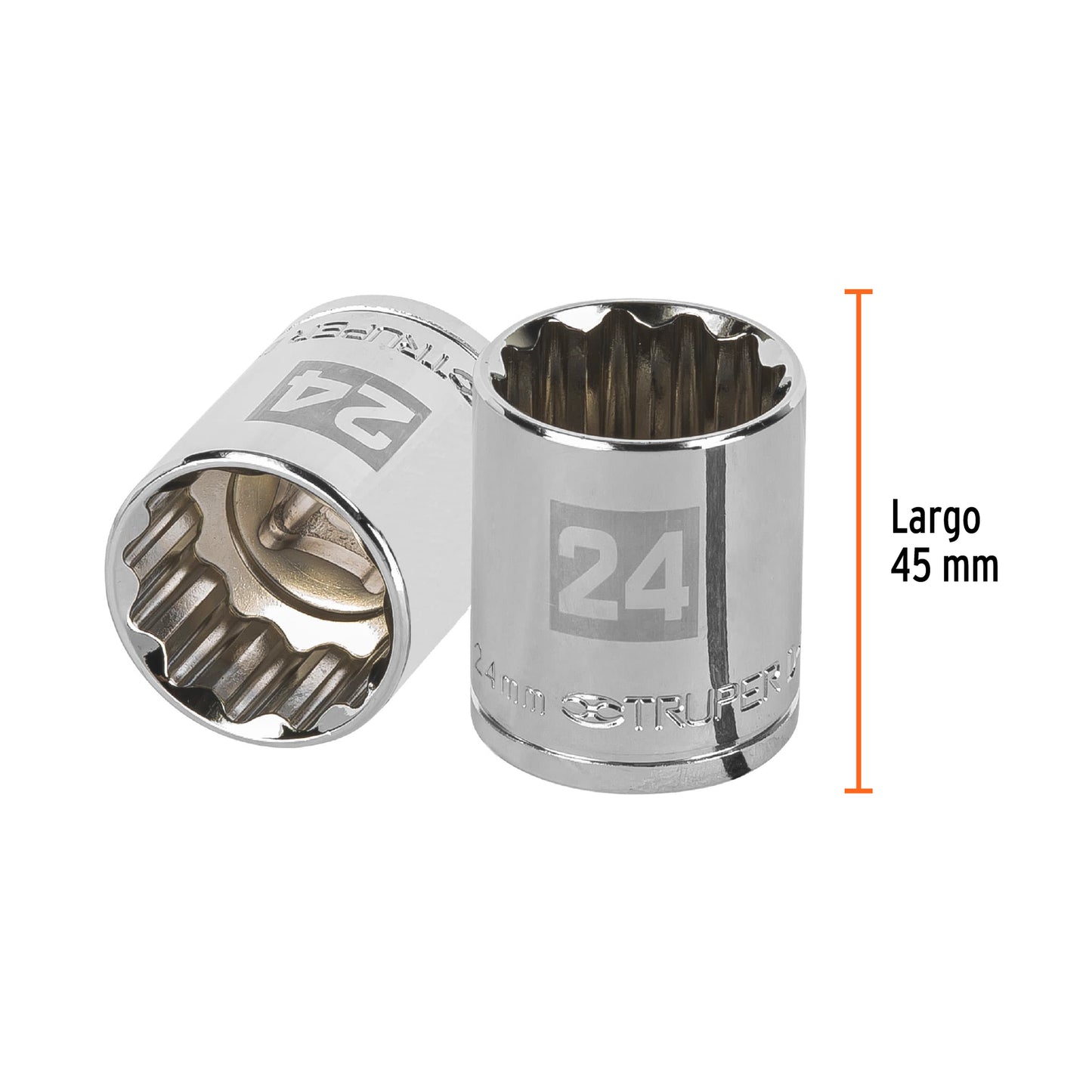 Dado 24 mm 12p cuadro 1/2pulg
