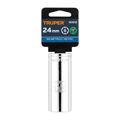 Dado largo 24 mm 6p cuadro 1/2pulg