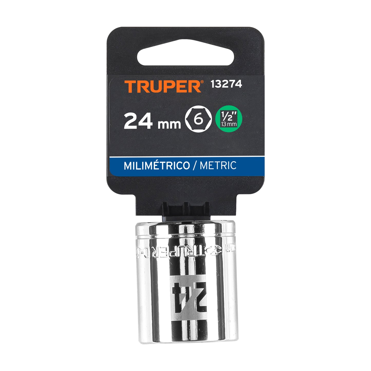 Dado 24 mm 6p cuadro 1/2pulg
