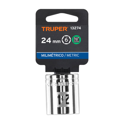 Dado 24 mm 6p cuadro 1/2pulg