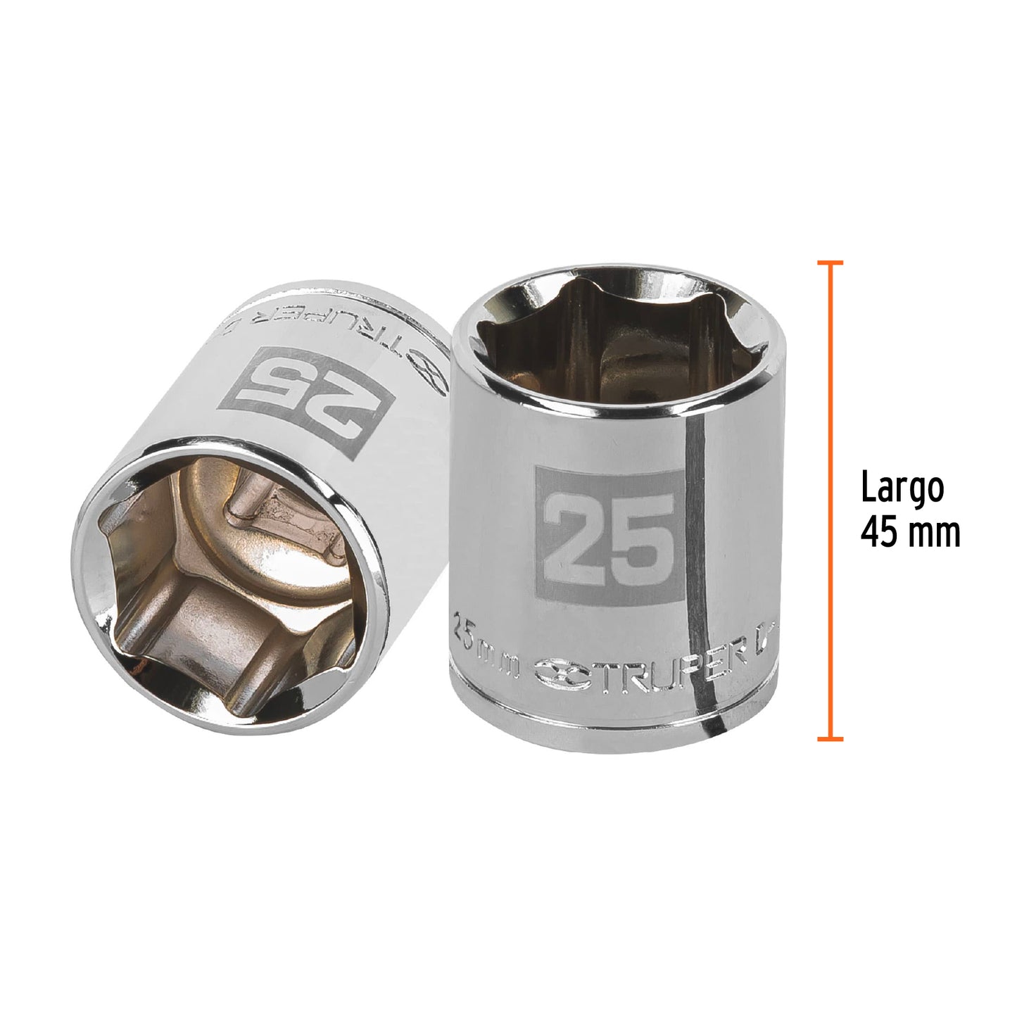 Dado 25 mm 6p cuadro 1/2pulg