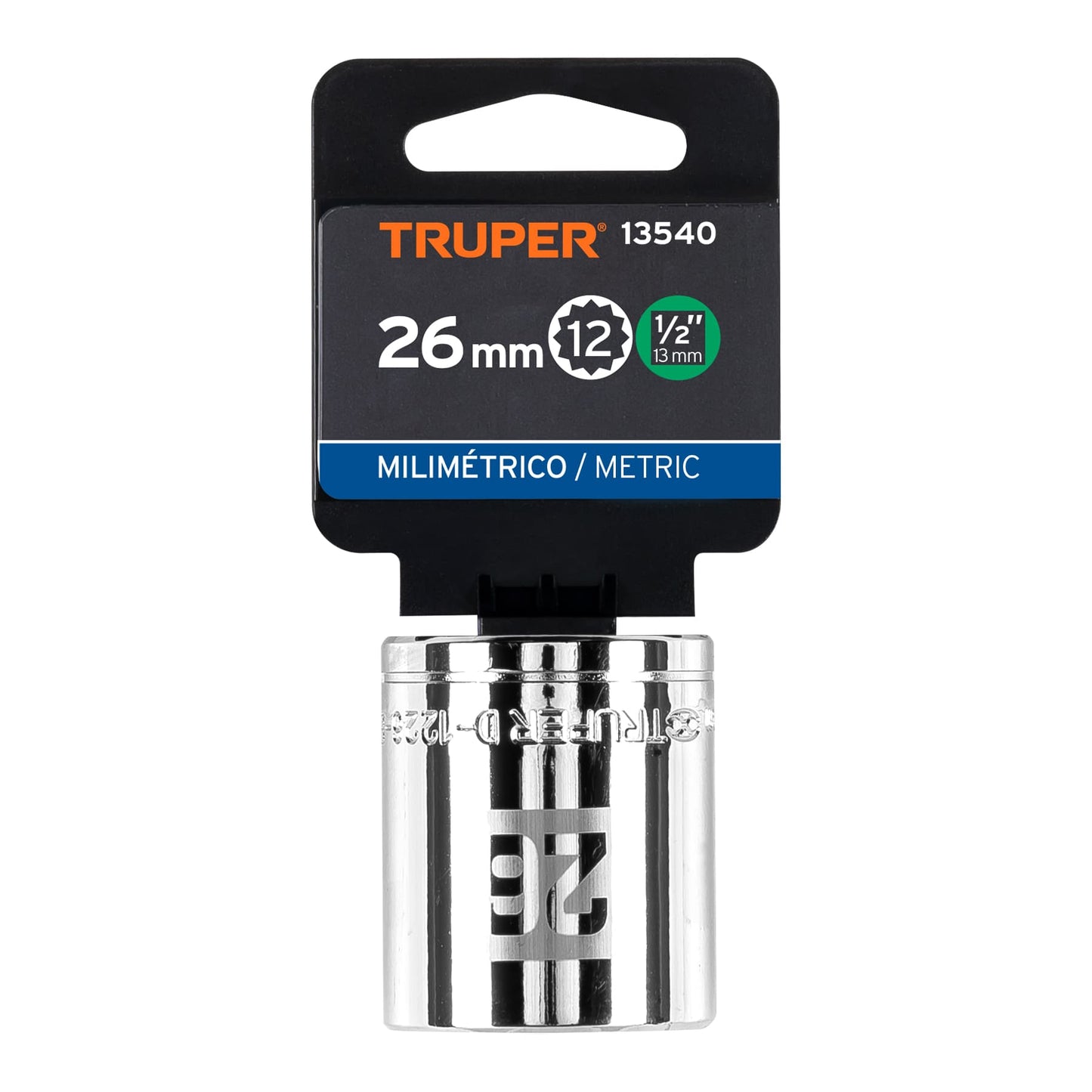Dado 26 mm 12p cuadro 1/2pulg