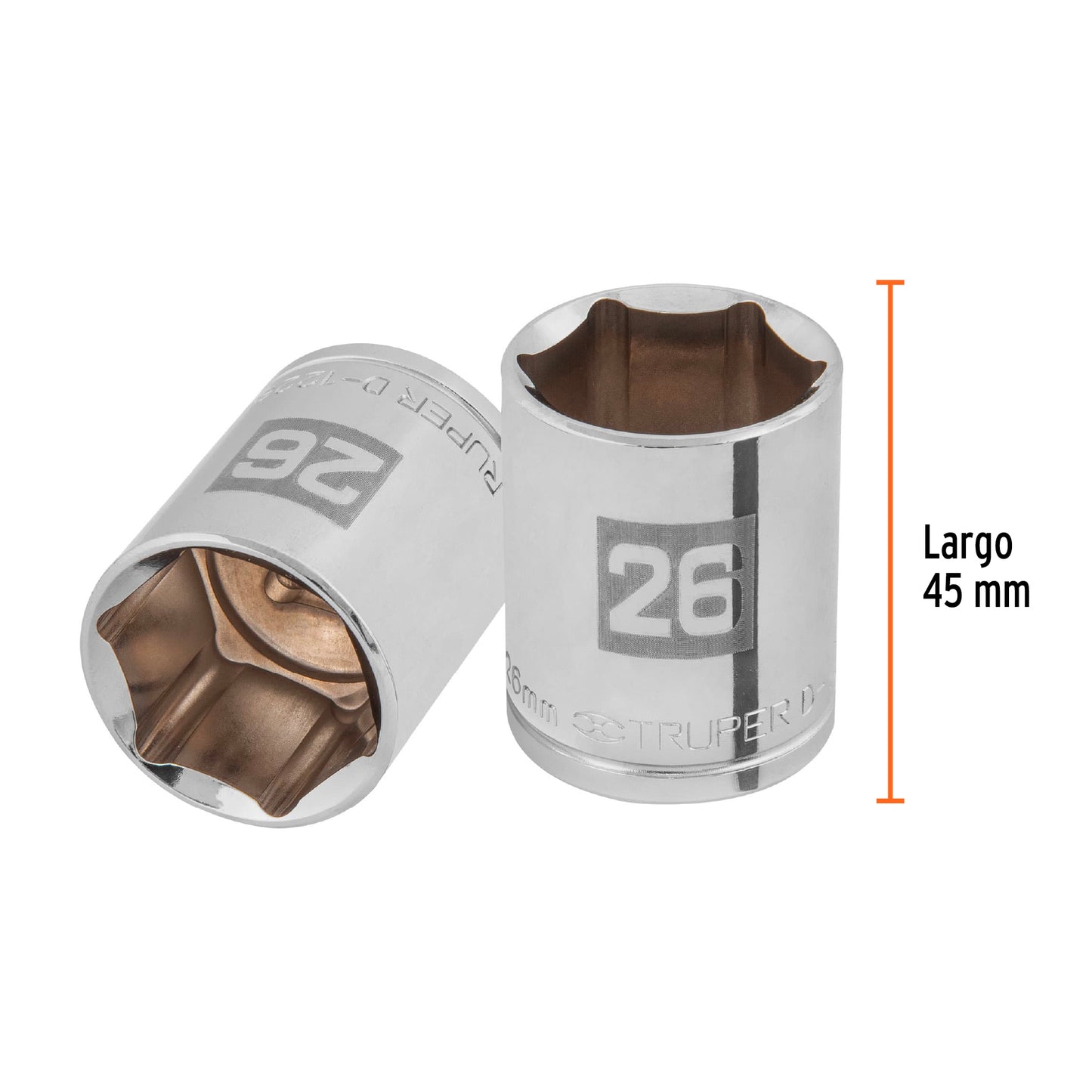 Dado 26 mm 6p cuadro 1/2pulg