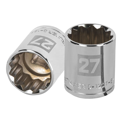 Dado 27 mm 12p cuadro 1/2pulg