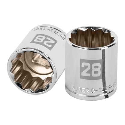 Dado 28 mm 12p cuadro 1/2pulg