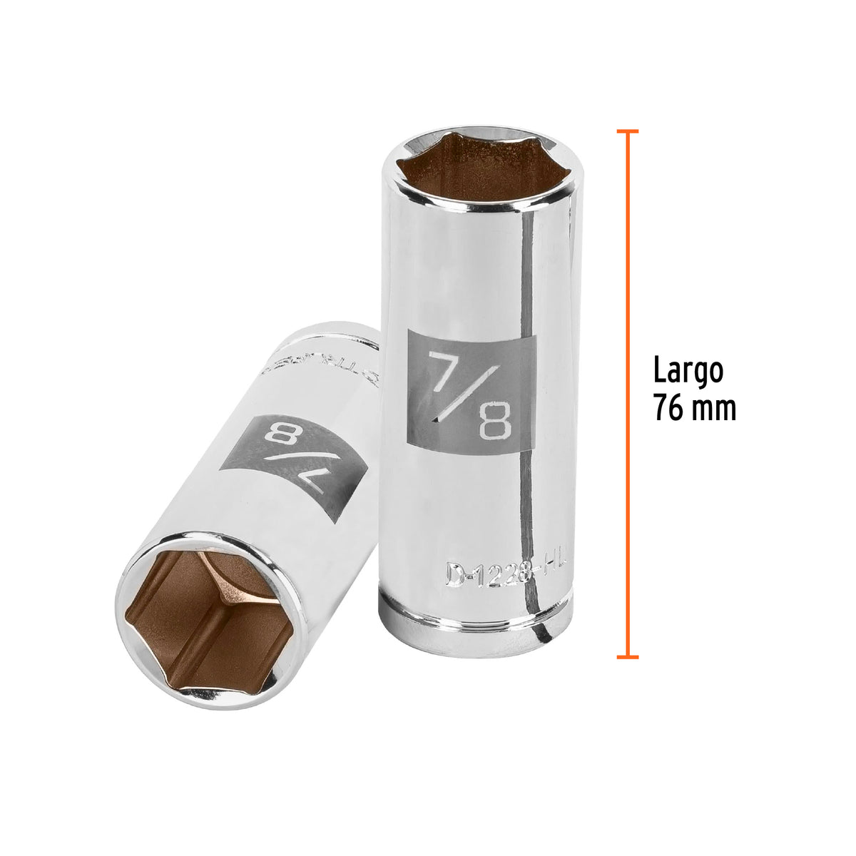 Dado largo 7/8pulg 6p cuadro 1/2pulg