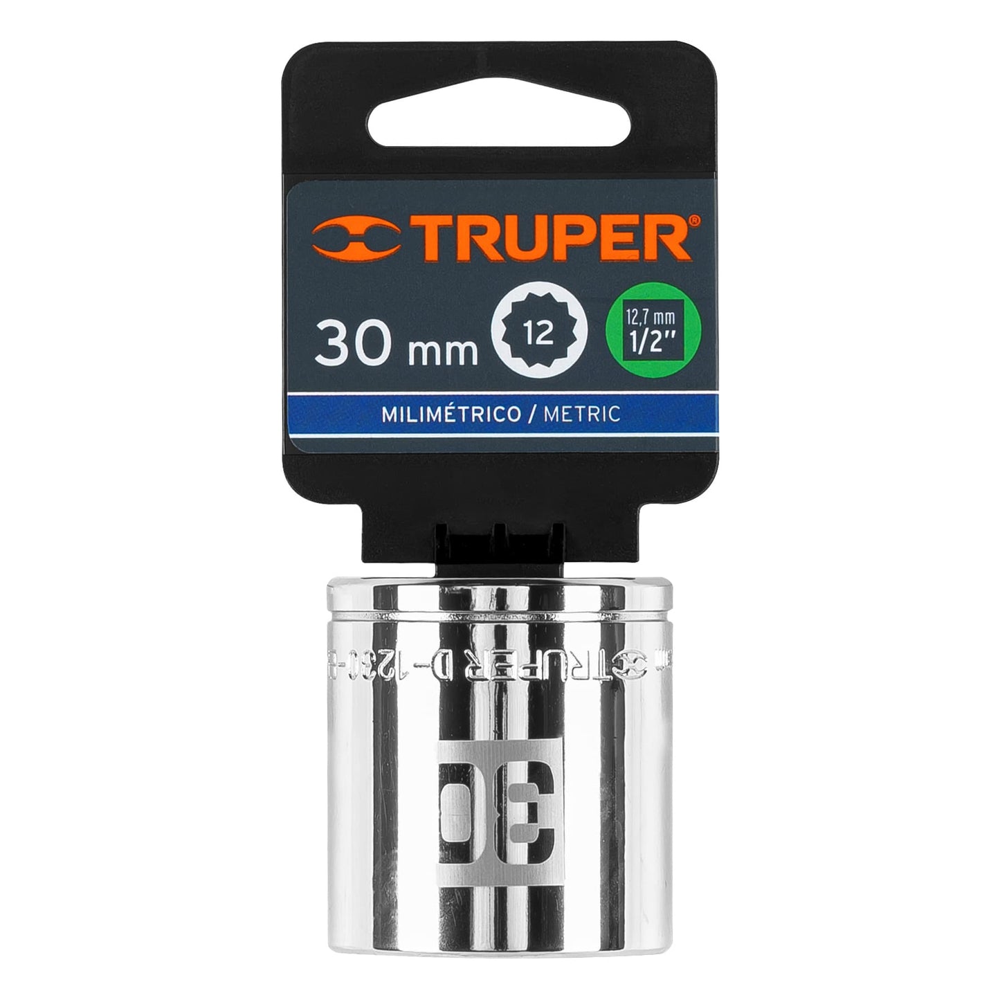 Dado 30 mm 12p cuadro 1/2pulg