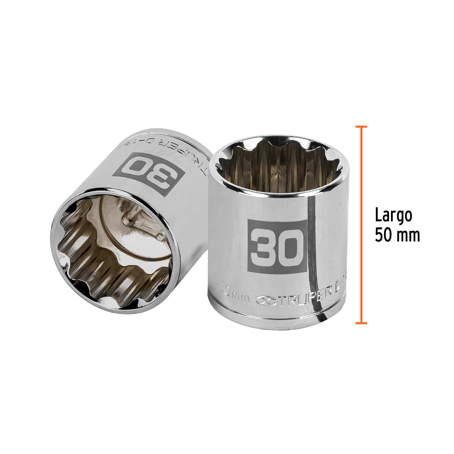 Dado 30 mm 12p cuadro 1/2pulg