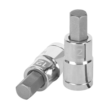 Dado punta hexagonal 12 mm cuadro 1/2pulg