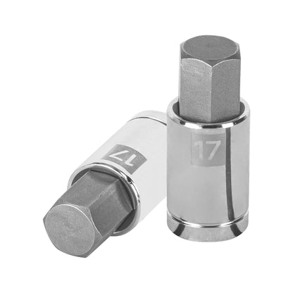 Dado punta hexagonal 17 mm cuadro 1/2pulg