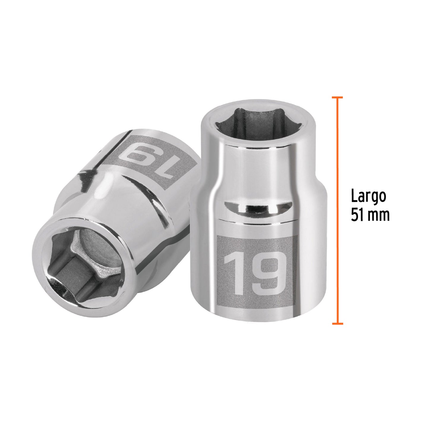 Dado 19 mm 6p cuadro 3/4pulg